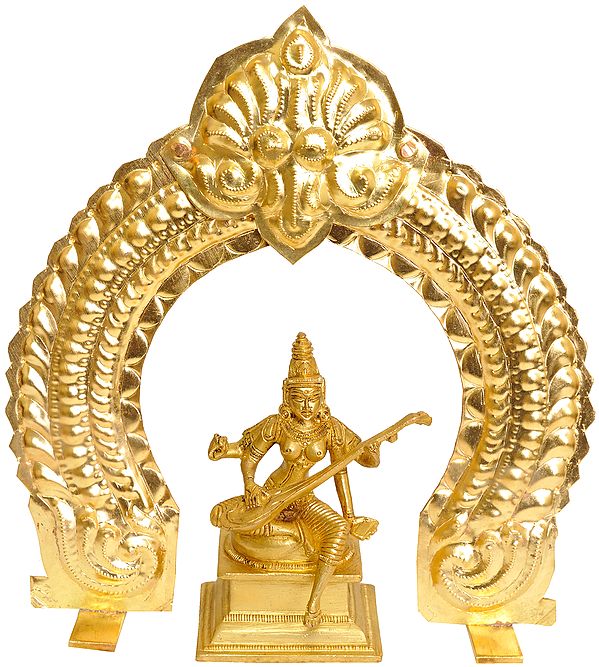 Goddess Saraswati with Arch (Thiruvatchi)