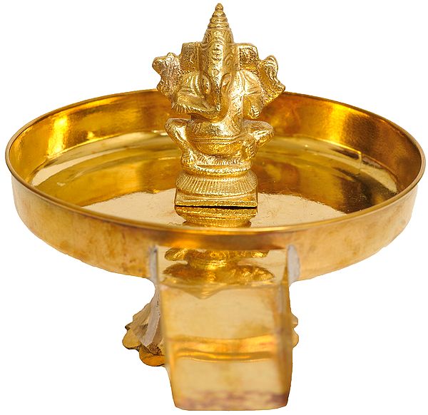 3" For Abhisheka of Lord Ganesha in Brass | Handmade | Made in India