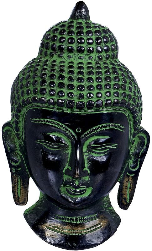 5" Lord Buddha Wall Hanging Mask In Brass | Handmade | Made In India