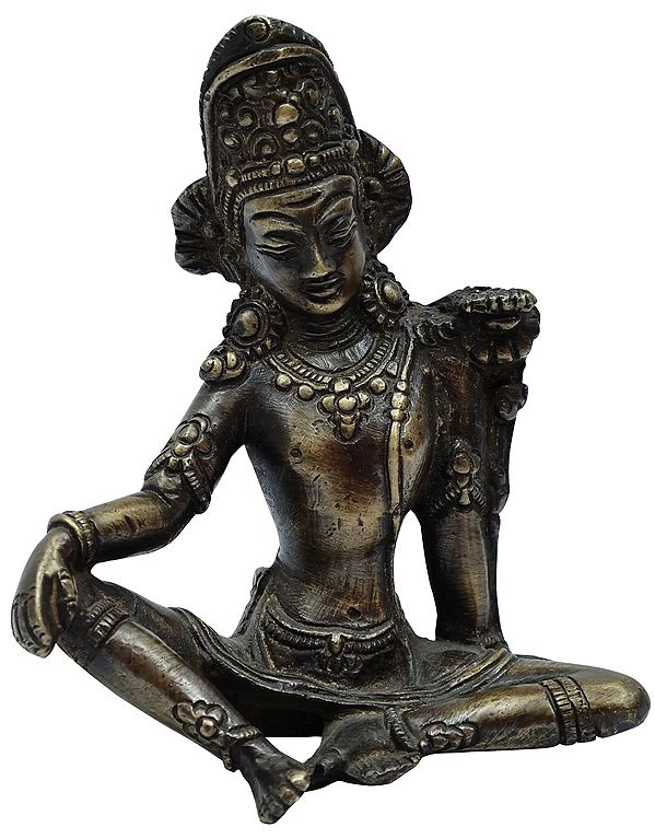 4" Bhagawan Indra Brass Sculpture | Handmade | Made in India