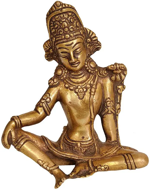 4" Bhagawan Indra in Brass | Handmade | Made In India