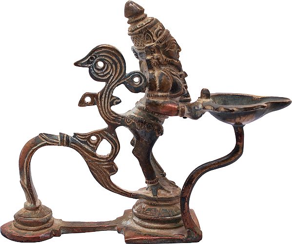 4" Garuda Lamp in Brass | Handmade | Made in India