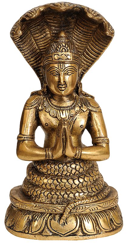 8" Patanjali Brass Sculpture | Handmade | Made in India