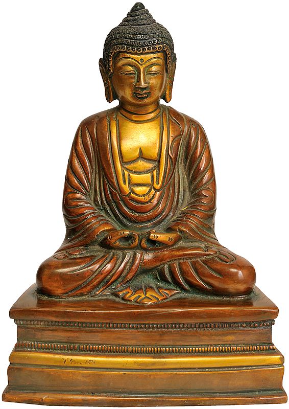 8" Lord Buddha in Meditation In Brass | Handmade | Made In India