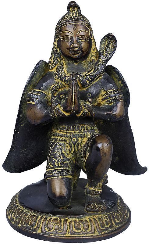 6" Brass Garuda Sculpture | Handmade | Made in India