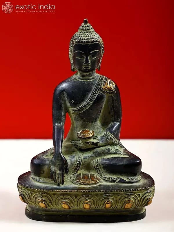 5" Brass Buddha in Bhumisparsha Mudra | Handmade | Made in India