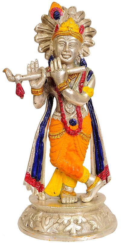 8" Murli Krishna In Brass | Handmade | Made In India