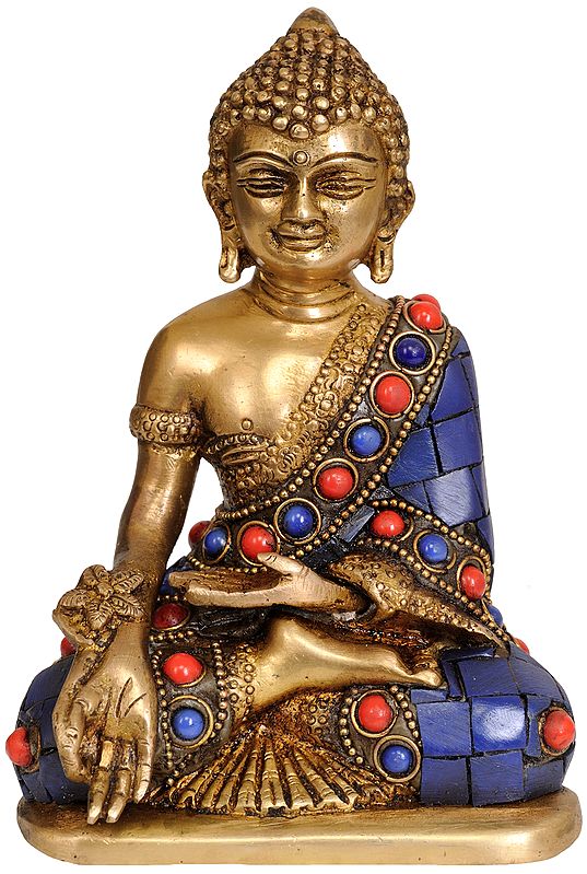 5" The Medicine Buddha (Tibetan Buddhist Deity) In Brass | Handmade | Made In India