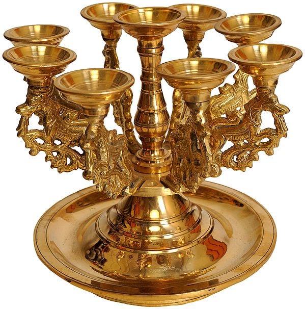 Nine Wick Camphor Aarti With Stand