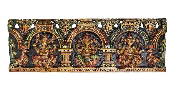Triple Ganeshas Panel