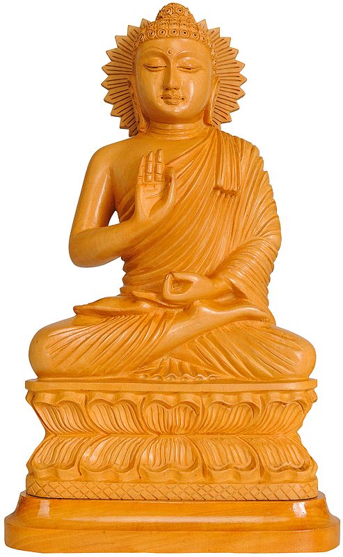 Shakyamuni Buddha Idol Preaching His Dharma | Kaima Wood Statue