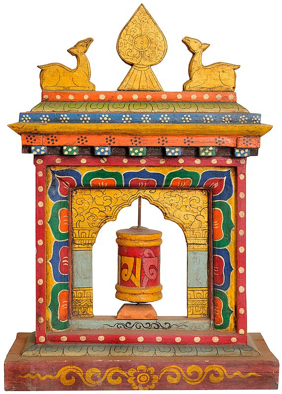 Tibetan Buddhist Enshrined Prayer wheel