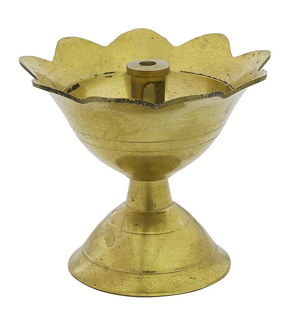 2" Puja Wick Lamp in Brass | Handmade | Made in India