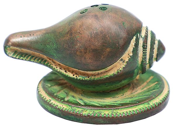 2" Conch Agarbatti stand in Brass | Handmade Small Statue | Made in India