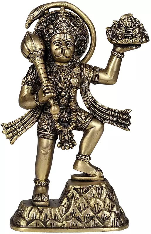 The Mighty Hanuman in Brass | Handmade | Made In India