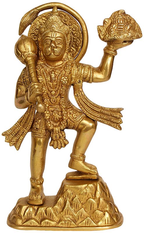 8" The Mighty Hanuman in Brass | Handmade | Made In India