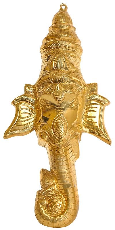 12" Lord Ganesha Wall Hanging Mask | Handmade | Made In South India