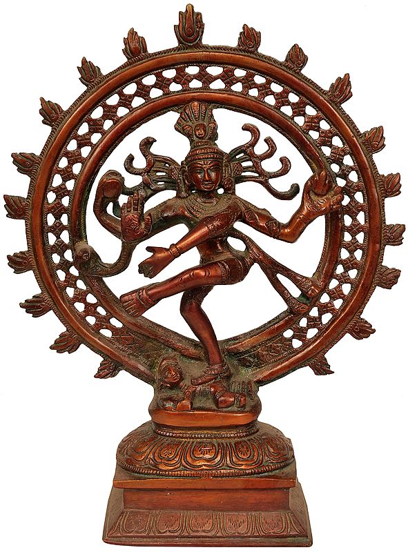 11" Lord Shiva As Nataraja In Brass | Handmade | Made In India