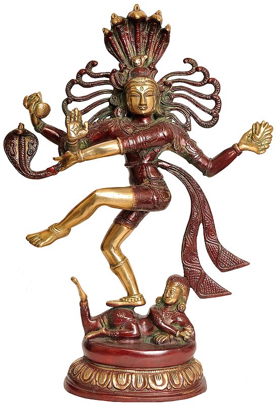 17" Dancing Shiva In Brass | Handmade | Made In India