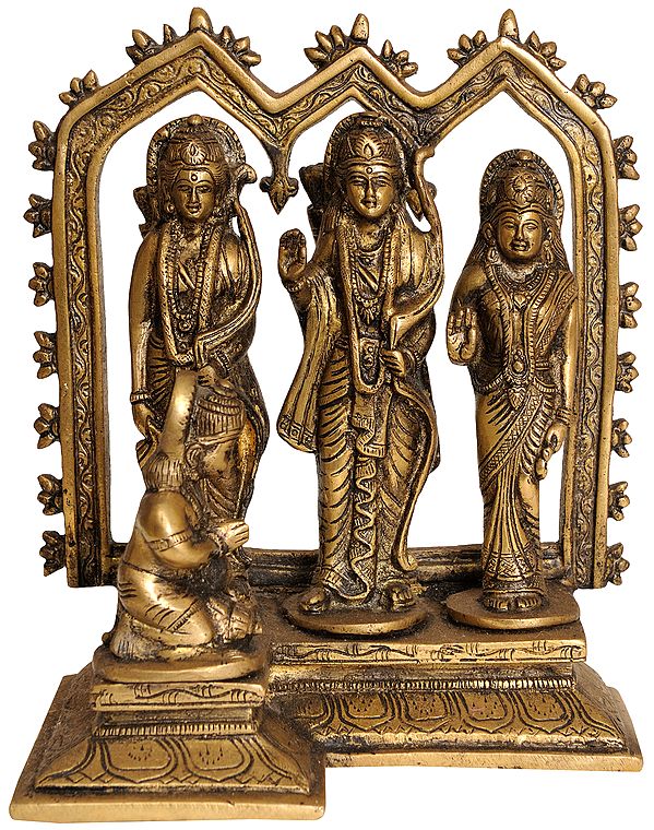 8" Shri Rama Durbar Idol in Brass | Handmade | Made in India