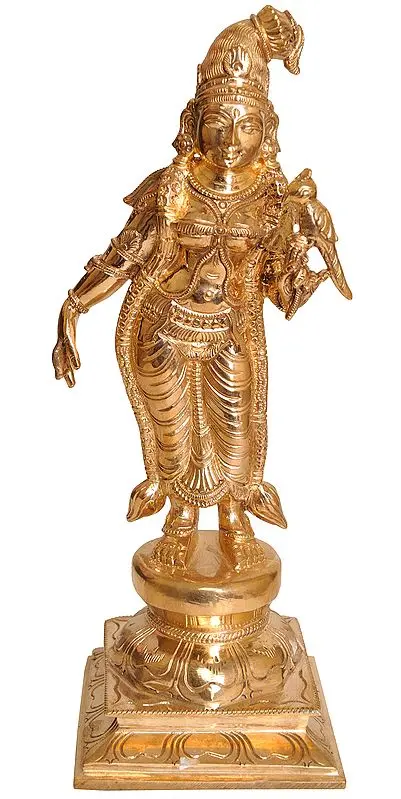 Devi Andal Holding a Parrot