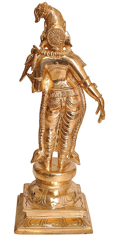 Devi Andal Holding A Parrot Exotic India Art