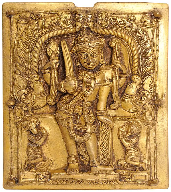 Virabhadra - Shiva's Most Trusted Guard (Wall Hanging Plate)