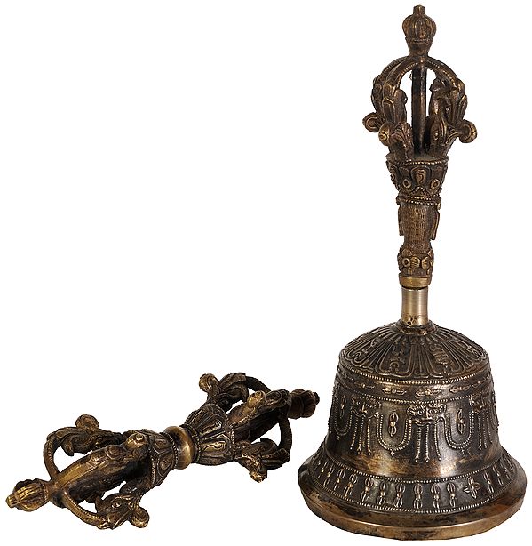 Tibetan Buddhist Large Bell Dorje