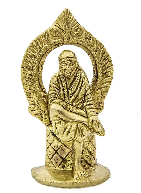 3" Shirdi Sai Baba In Brass | Handmade | Made In India