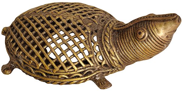4” Dhokra Brass Tortoise | Handmade | Made in India