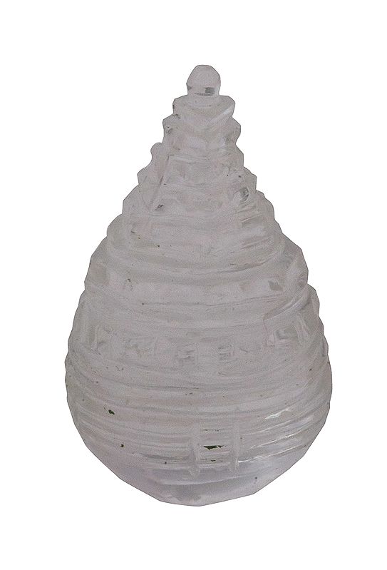 Small Shri Yantra with Linga (Carved in Crystal)