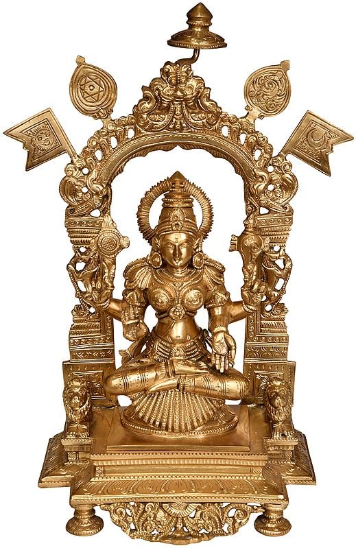 Goddess Lakshmi Holding the Vaishnava Symbols
