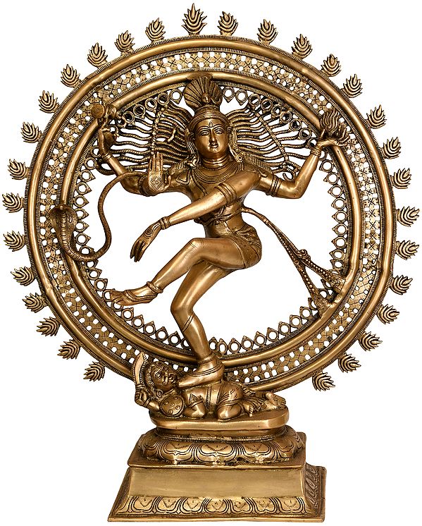 32" Large Size Nataraja In Brass | Handmade | Made In India
