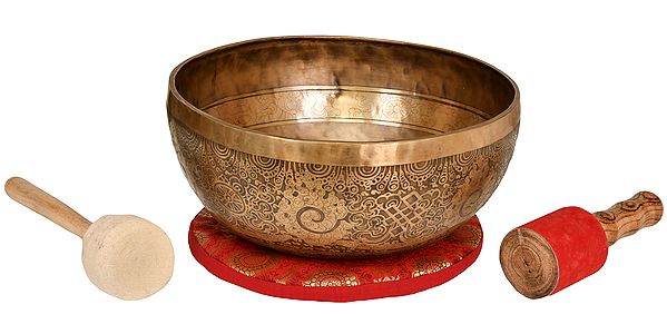 Superfine Hand Hammered  Singing Bowl with the Image of Lord Shiva