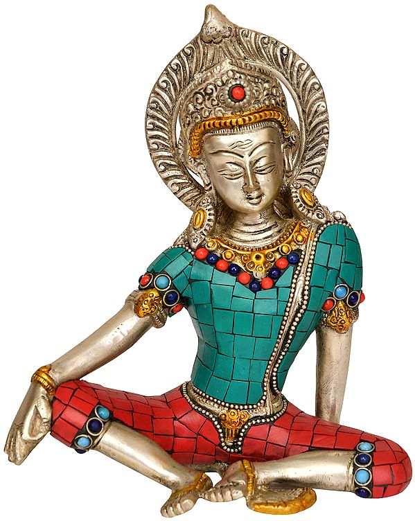 7" The Vedic God Indra In Brass | Handmade | Made In India