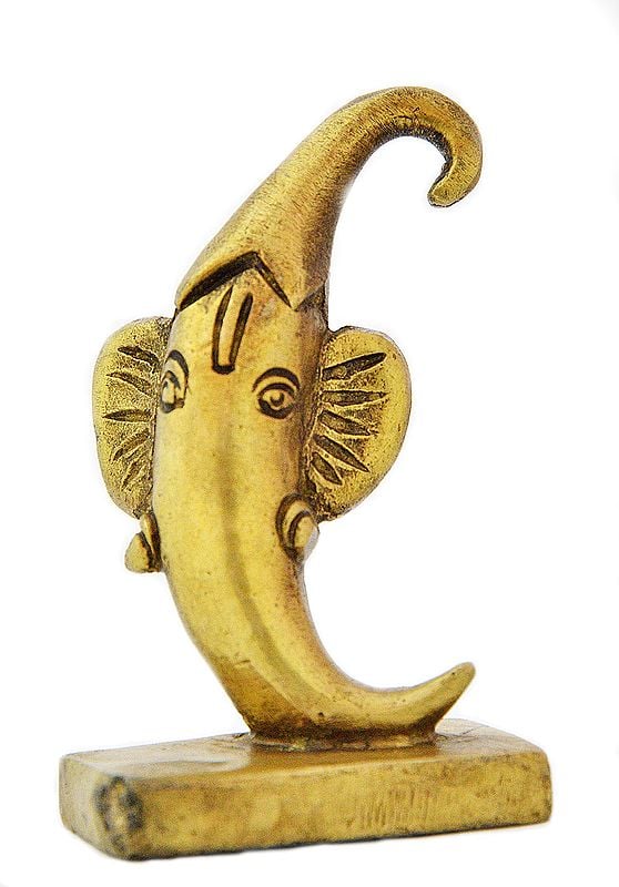 3" Small Chilly Ganesha Idol in Brass | Handmade | Made in India