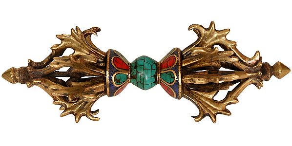 6" Tibetan Buddhist Nine Pronged Dorje In Brass | Handmade | Made In India