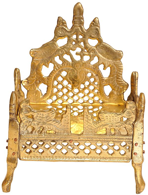 9" Deity Throne in Brass | Handmade | Made in India