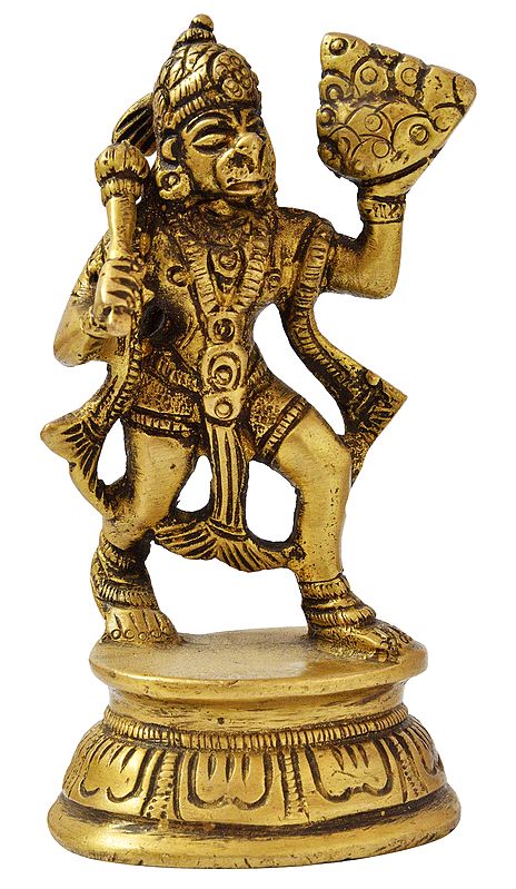 Hanuman Lifting Mount Sanjivani (Small Statue)