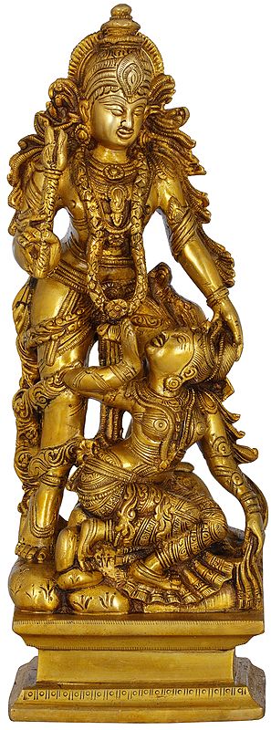 13" Kamadeva and Rati In Brass | Handmade | Made In India