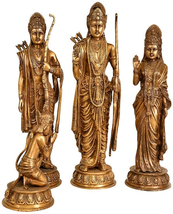 17" Shri Rama Durbar In Brass | Handmade | Made In India