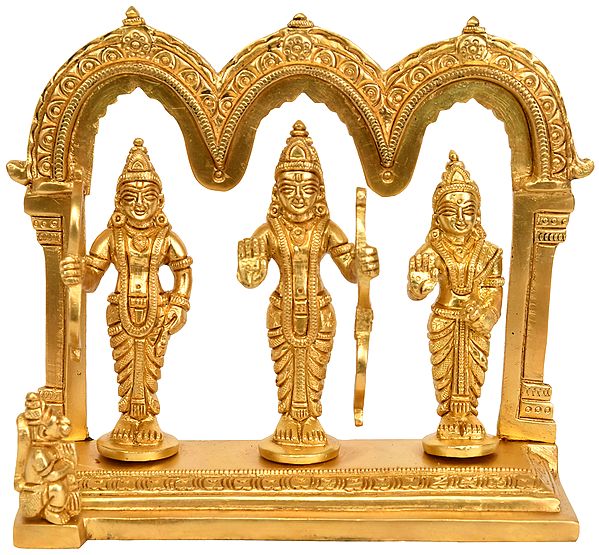 5" Rama Durbar Statue in Brass | Handmade | Made in India