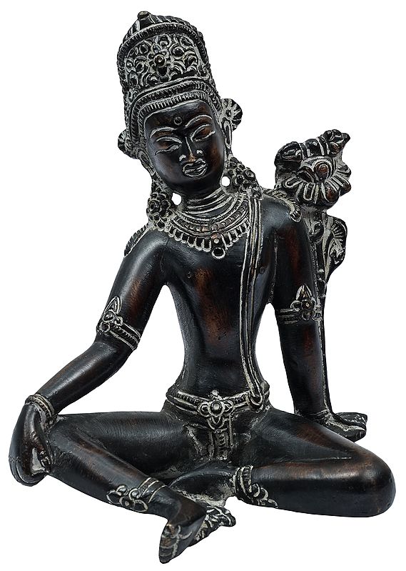 5" Lord Indra Sculpture in Brass | Handmade | Made in India