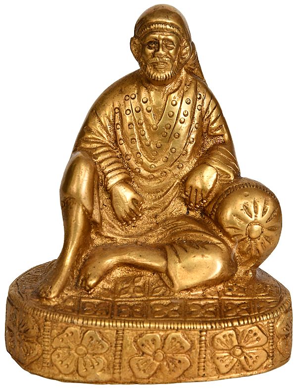 4" Shirdi Sai Baba Brass Sculpture | Handmade | Made in India