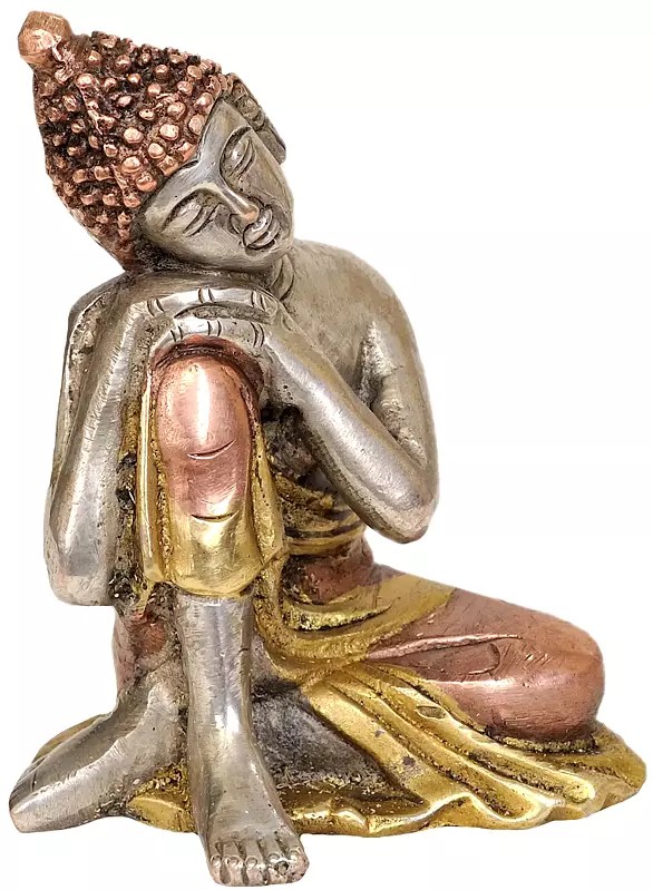 Thinking Buddha - Tibetan Buddhist Deity In Brass | Handmade | Made In India