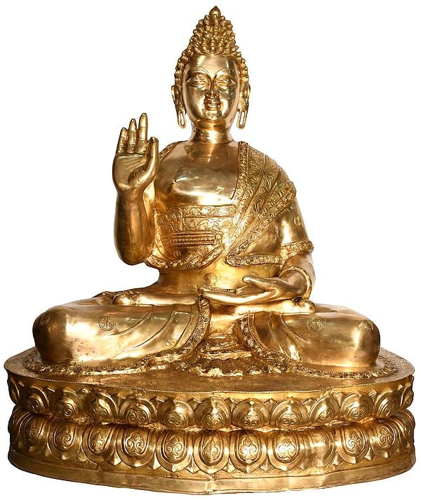59" Svarnima Buddha In Brass | Handmade | Made In India