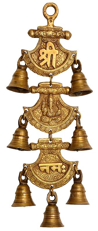 Shri Ganeshai Namha Wall Hanging Bells