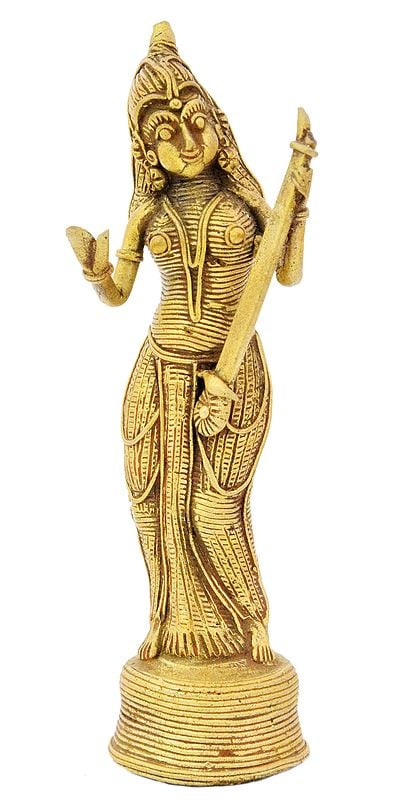 Goddess Saraswati (Tribal Statue)