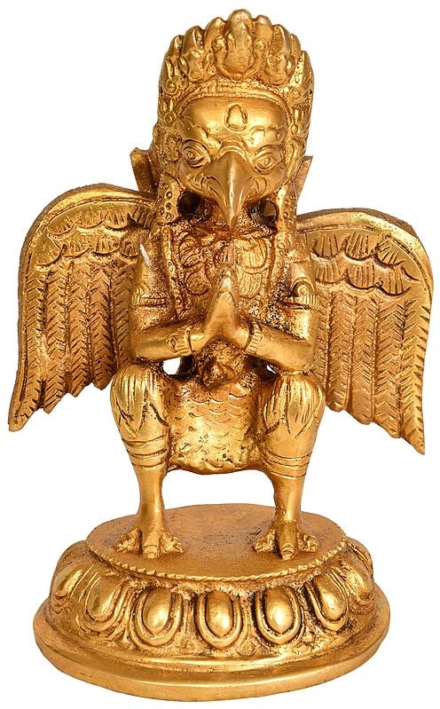 5" Garuda Brass Statue | Handmade | Made in India