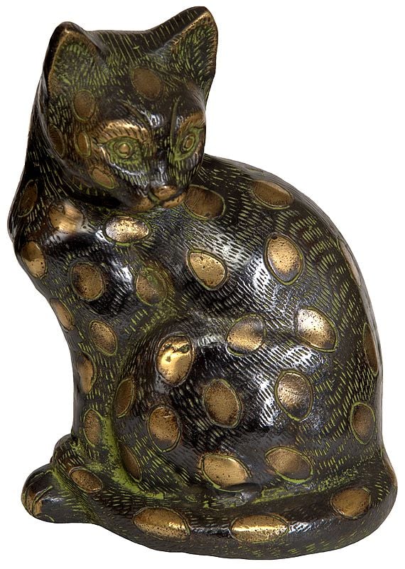 8" Cat In Brass | Handmade | Made In India